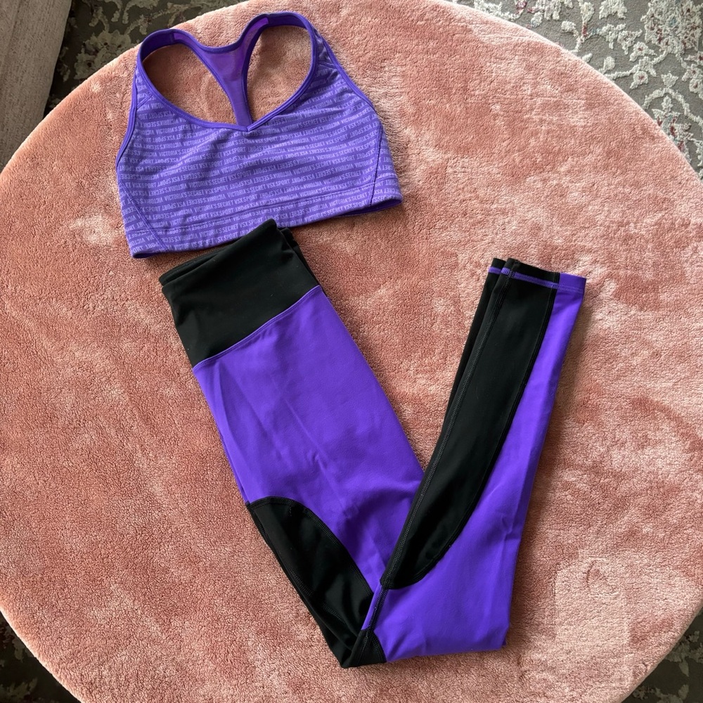 Purple/Black Victoria’s Secret Workout Set